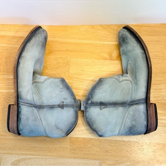 Liberty Black Distressed LB-711311 Western Cowboy Boots size 10.5 - Picture 4 of 7